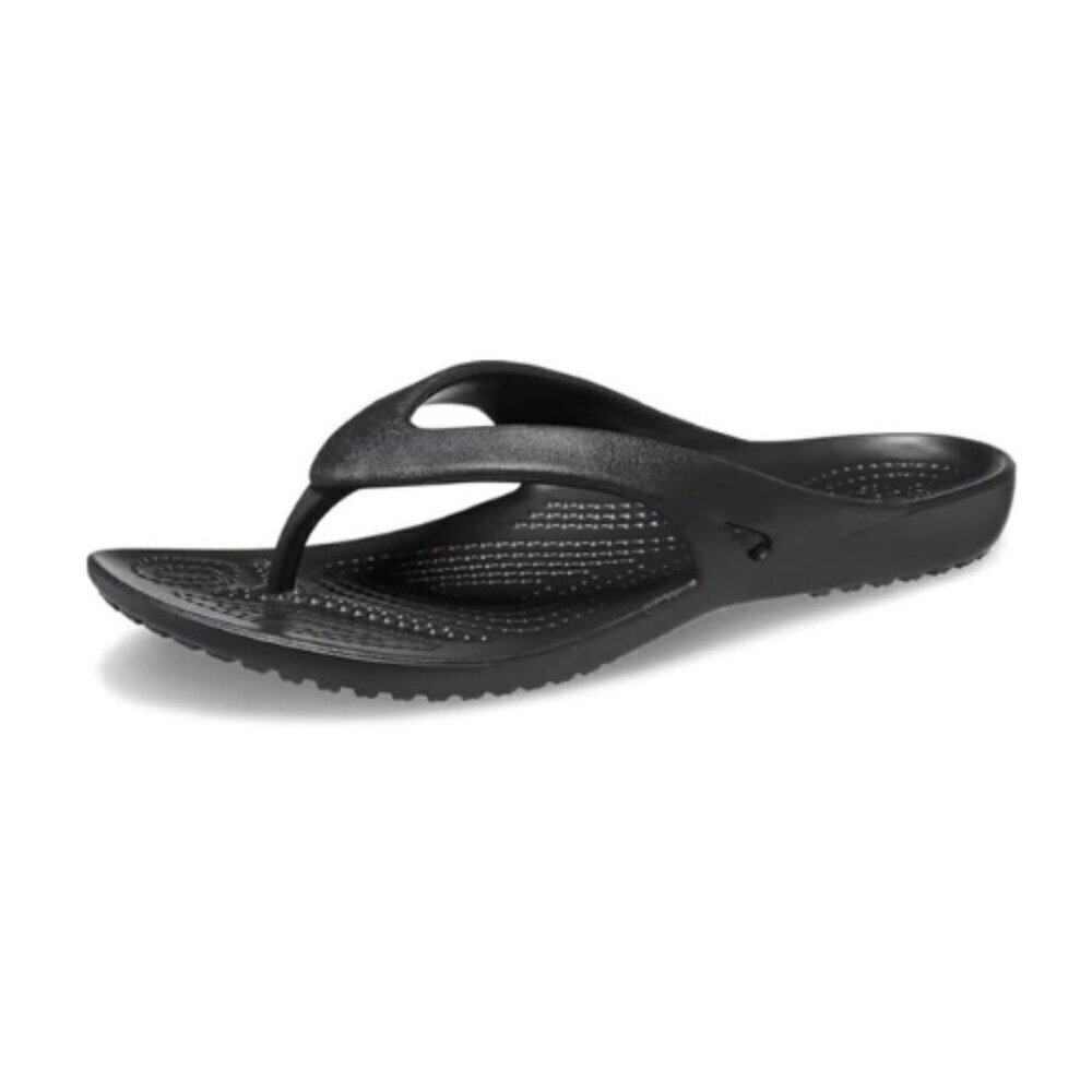 🆕Crocs  Kadee II Black Flip Flops Sandals Girls Size 4 NWOT